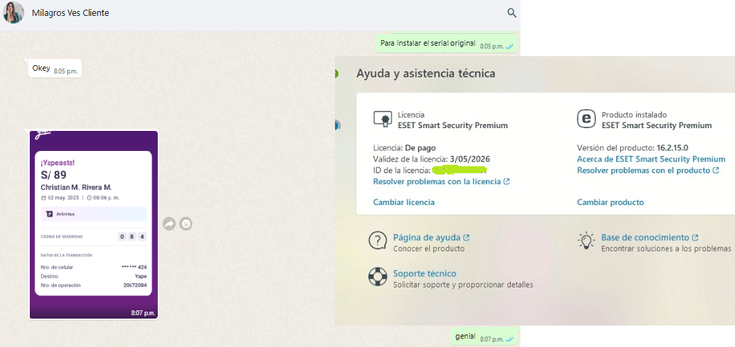 Testimonio WhatsApp